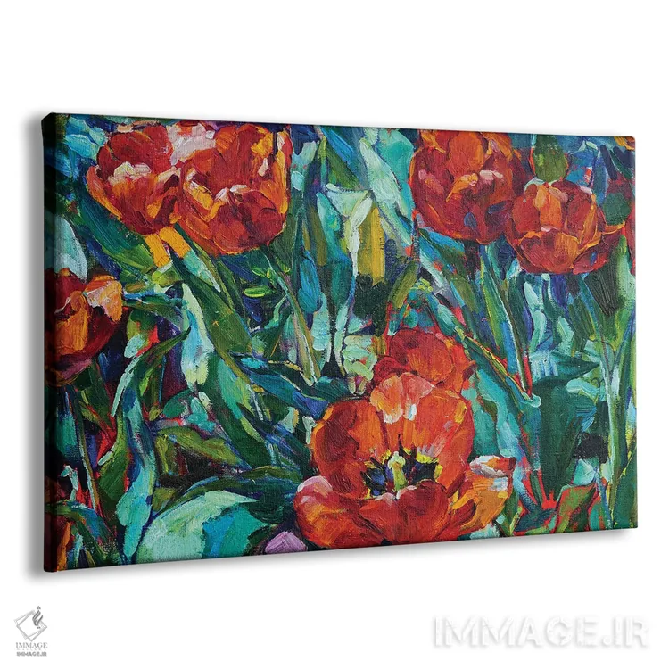 تابلو گلهای لاله قرمز اثر اندریی کوتساچنکو - نمای پرسپکتیو محصول