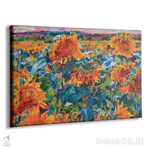 تابلو مزرعهٔ آفتابگردانها اثر اندریی کوتساچنکو - نمای پرسپکتیو محصول
