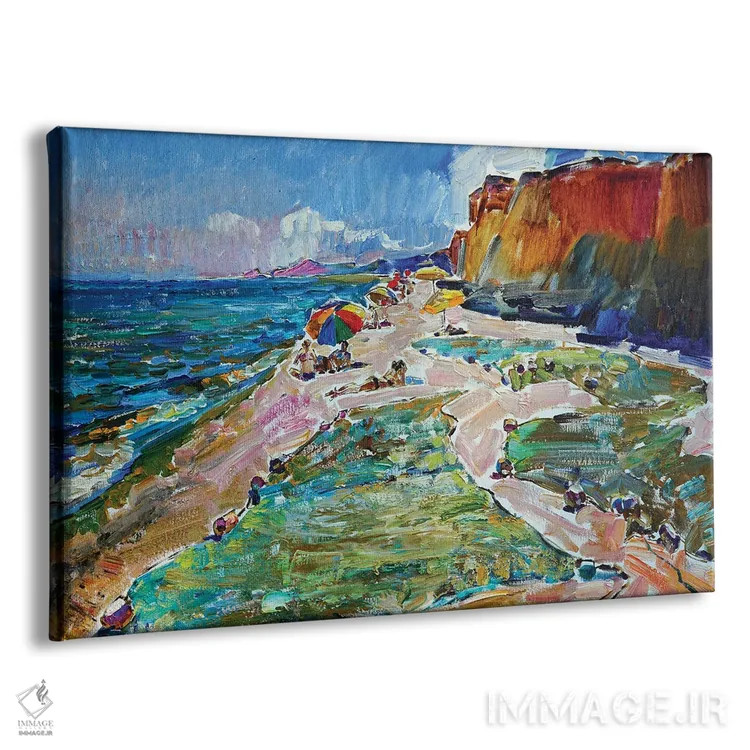 تابلو ساحل همراه با تور ماهیگیری اثر اندریی کوتساچنکو - نمای پرسپکتیو محصول