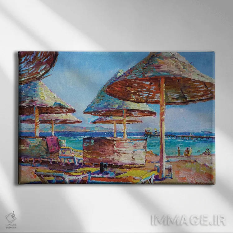 تابلو در کنار دریا اثر اندریی کوتساچنکو - نمای روبهرو روی دیوار