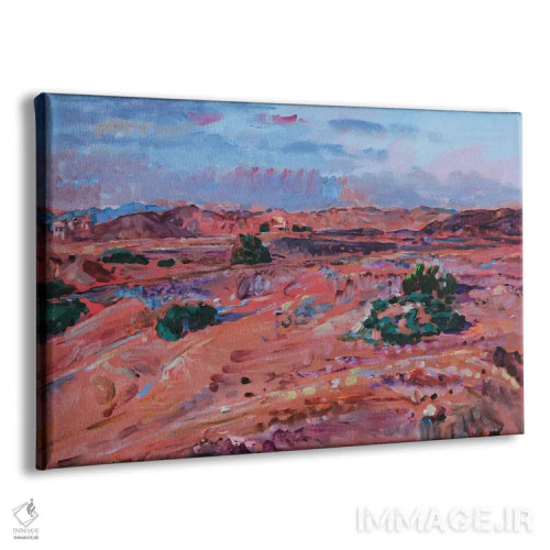 تابلو کویر صورتی اثر اندریی کوتساچنکو - نمای پرسپکتیو محصول