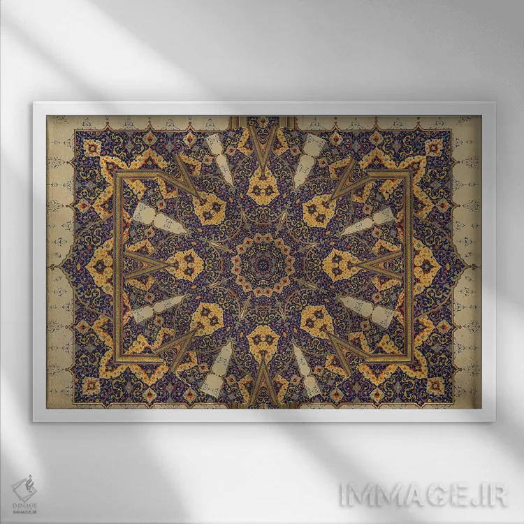 تابلو خط باستانی اثر ایمی استوارت - نمای قابدار سفید