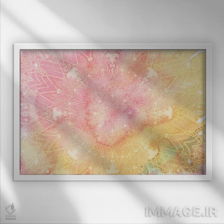 تابلو لیموناد صورتی اثر ایمی استوارت - نمای قابدار سفید