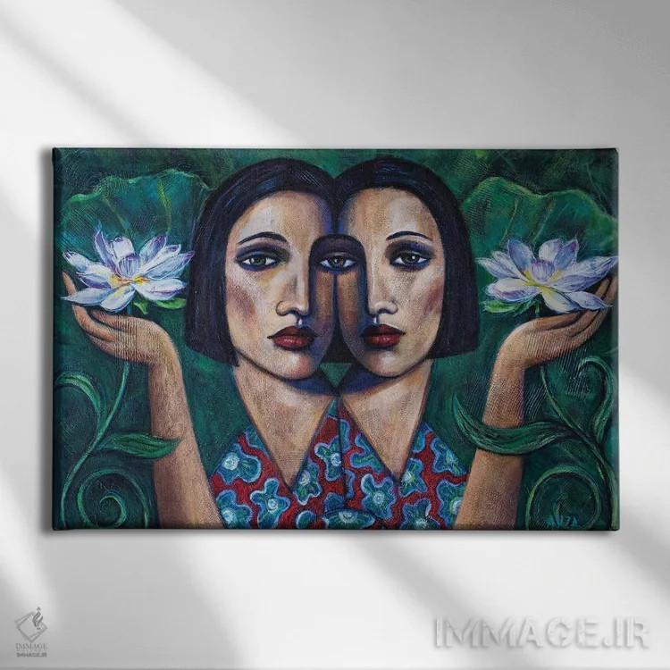 تابلو در باغ اثر آسایزا - نمای روبهرو روی دیوار