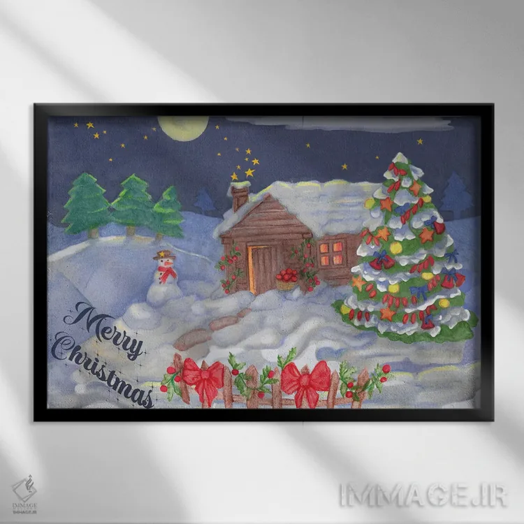 تابلو شفق شمالی اثر آندریا جیسید - نمای قابدار مشکی