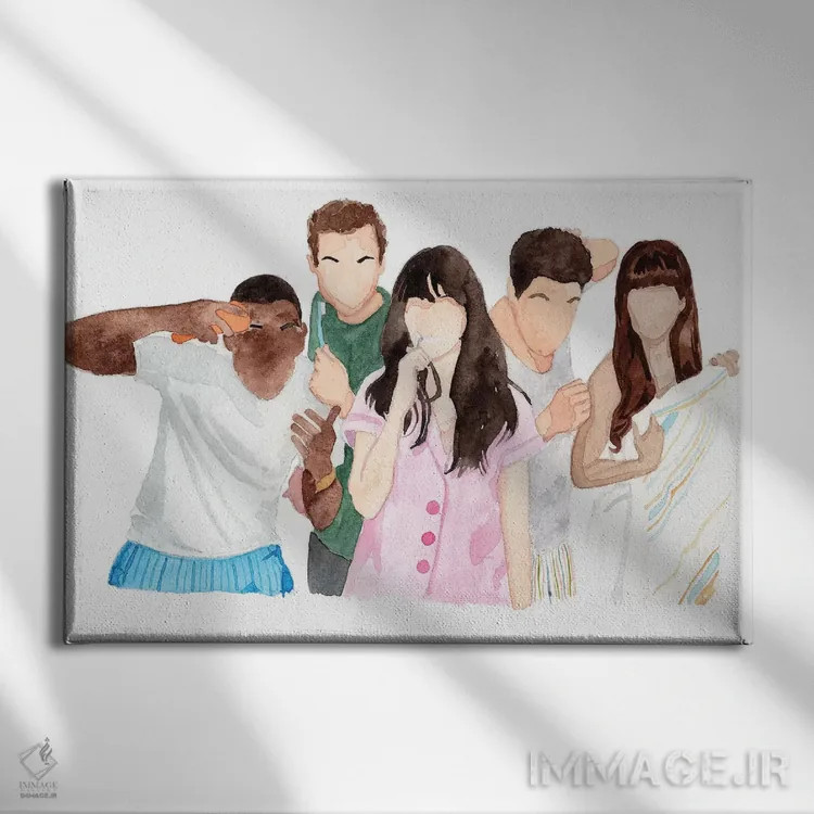 تابلو دختر جدید اثر ایجی فیلوپولوس - نمای روبهرو روی دیوار