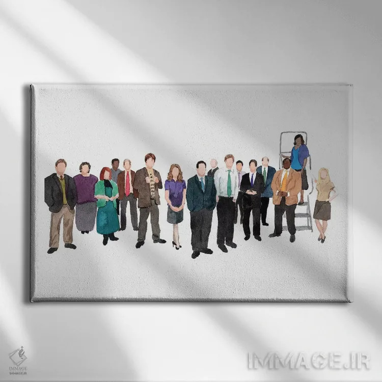 تابلو اداره (سریال یا محل کار) اثر ایجی فیلوپولوس - نمای روبهرو روی دیوار