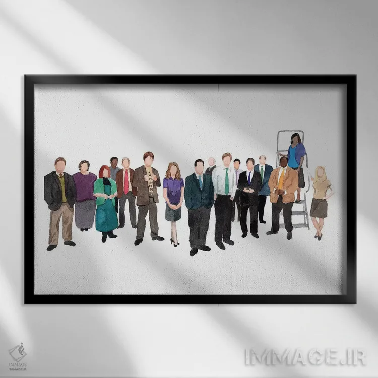 تابلو اداره (سریال یا محل کار) اثر ایجی فیلوپولوس - نمای قابدار مشکی