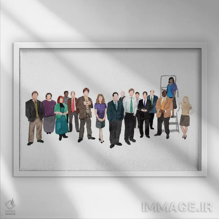 تابلو اداره (سریال یا محل کار) اثر ایجی فیلوپولوس - نمای قابدار سفید