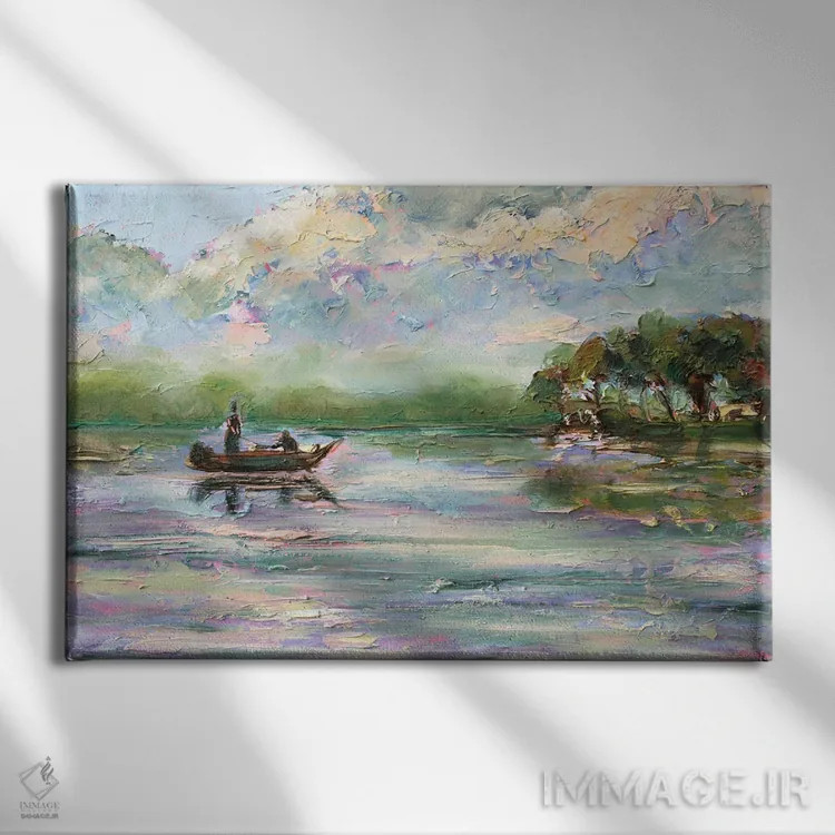 تابلو دیدار طلوع خورشید اثر الکساندرا جاگودا - نمای روبهرو روی دیوار