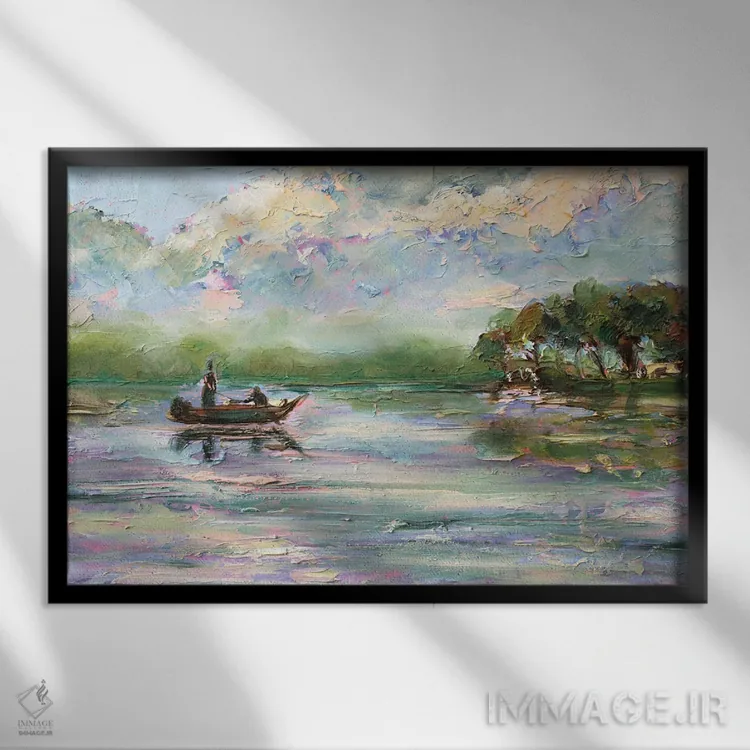 تابلو دیدار طلوع خورشید اثر الکساندرا جاگودا - نمای قابدار مشکی