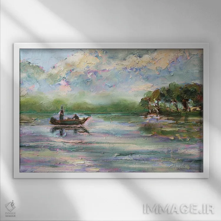 تابلو دیدار طلوع خورشید اثر الکساندرا جاگودا - نمای قابدار سفید