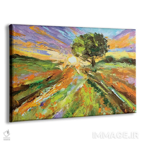 تابلو غروب نارنجی اثر الکساندرا جاگودا - نمای پرسپکتیو محصول