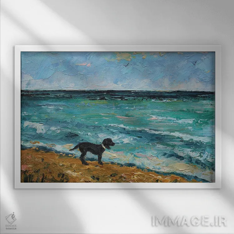 تابلو انتظار اثر الکساندرا جاگودا - نمای قابدار سفید