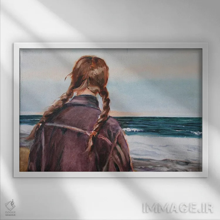 تابلو فراتر از افق را ببین اثر الکساندرا جاگودا - نمای قابدار سفید