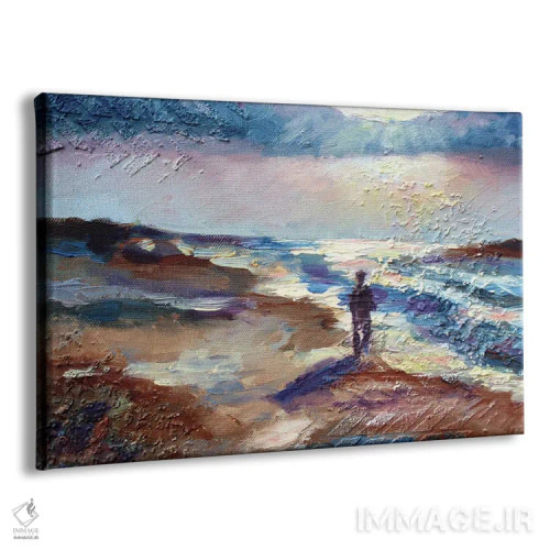 تابلو غروب بیگ سور (ساحل معروف کالیفرنیا) اثر الکساندرا جاگودا - نمای پرسپکتیو محصول