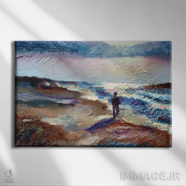 تابلو غروب بیگ سور (ساحل معروف کالیفرنیا) اثر الکساندرا جاگودا - نمای روبهرو روی دیوار