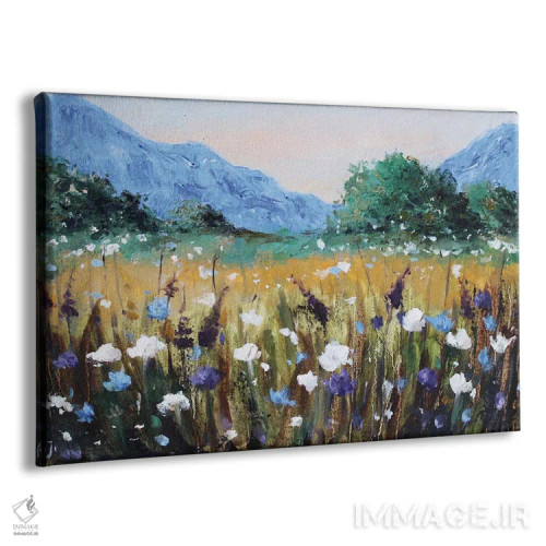 تابلو منظره کوههای آبی اثر الکساندرا جاگودا - نمای پرسپکتیو محصول