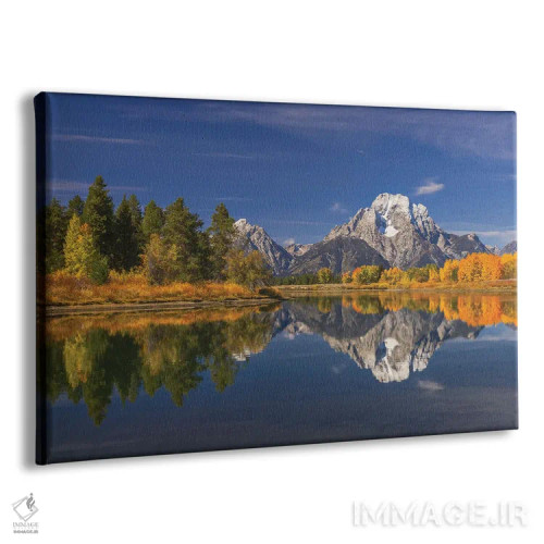 تابلو نمای پاییزی کوه موران و رود اسنیک، پارک ملی گرند تتون، وایومینگ (۱) اثر آدام جونز - نمای پرسپکتیو محصول