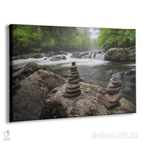 تابلو جویبار کوهستانی آبشاری و سنگچین، پارک ملی کوههای اسموکی بزرگ، تنسی، کارولینای شمالی اثر آدام جونز - نمای پرسپکتیو محصول