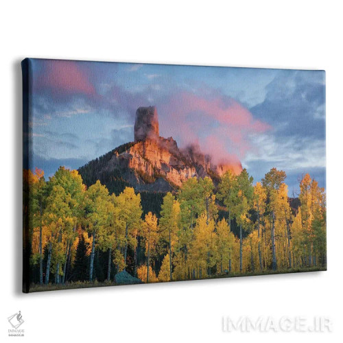 تابلو صخره چمنی راک در غروب، رشته کوه سیمران در پاییز، رشته کوه سن خوان، کلرادو اثر آدام جونز - نمای پرسپکتیو محصول