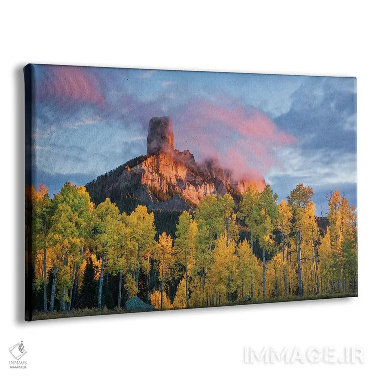 تابلو صخره چمنی راک در غروب، رشته کوه سیمران در پاییز، رشته کوه سن خوان، کلرادو اثر آدام جونز - نمای پرسپکتیو محصول