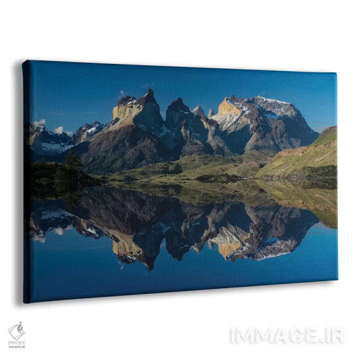 تابلو کورنوس دل پائینه در غروب آفتاب، پارک ملی تورس دل پائینه، شیلی، پاتاگونیا اثر آدام جونز - نمای پرسپکتیو محصول