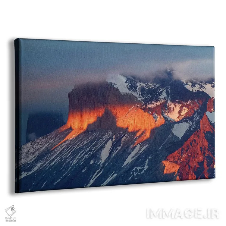تابلو کوهستان پائینه در غروب، پارک ملی تورس دل پائینه، شیلی، پاتاگونیا (۲) اثر آدام جونز - نمای پرسپکتیو محصول