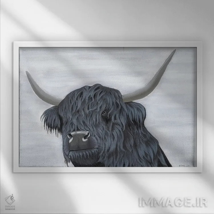 تابلو سامسون (نام) اثر اشلی جاستیس - نمای قابدار سفید