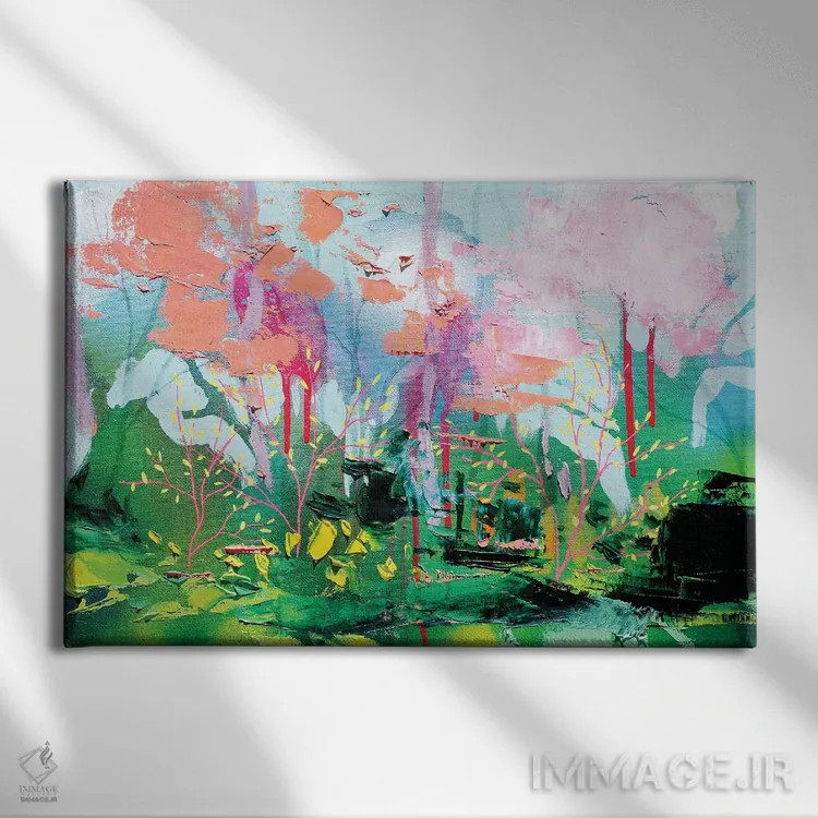 تابلو وعدهٔ بهار اثر آجا تریر - نمای روبهرو روی دیوار