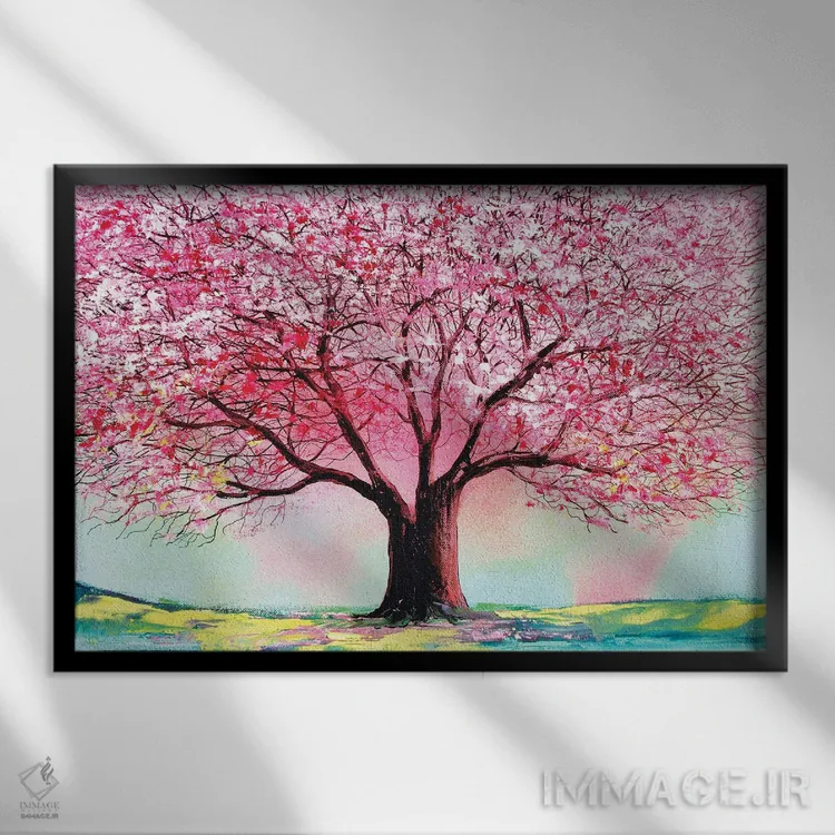 تابلو داستان درخت شماره ۶۴ اثر آجا تریر - نمای قابدار مشکی