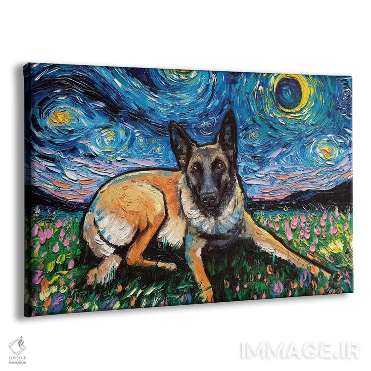 تابلو شب مالینویز بلژیکی اثر آجا تریر - نمای پرسپکتیو محصول