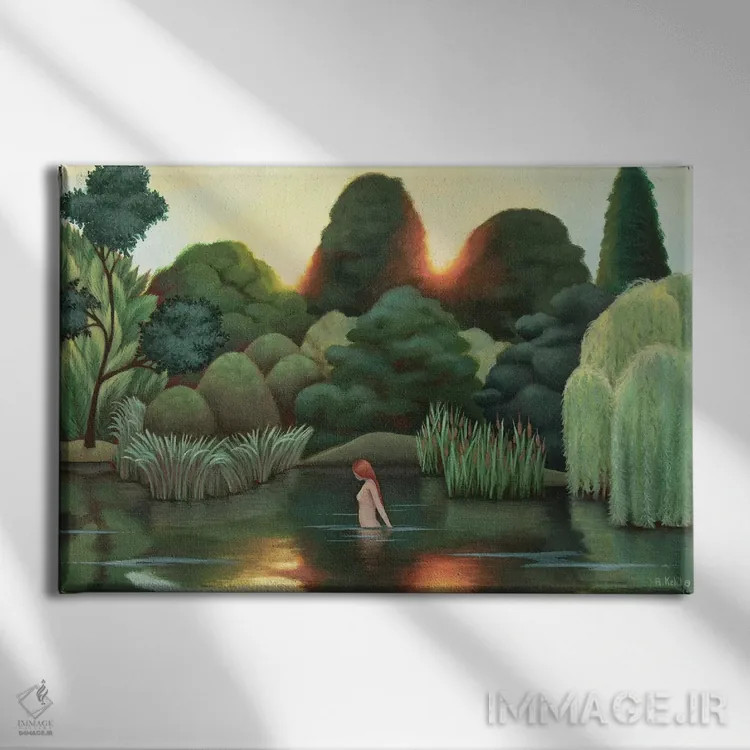 تابلو روزی تازه اثر آنتوانت کلی - نمای روبهرو روی دیوار