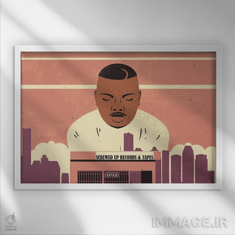 تابلو دیجی اسکرو (اسم هنرمند) اثر امر کاریچ - نمای قابدار سفید