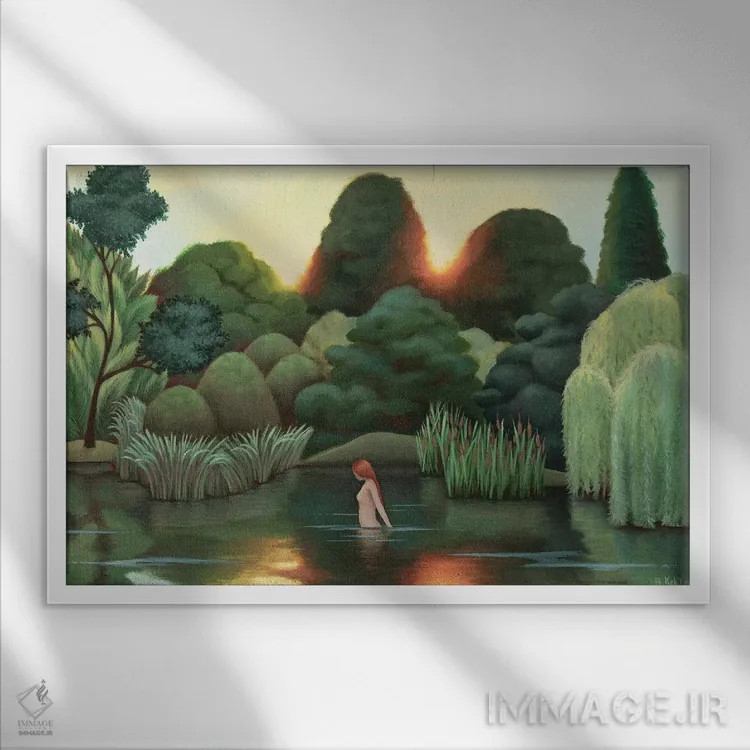 تابلو روزی تازه اثر آنتوانت کلی - نمای قابدار سفید