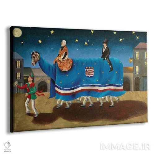 تابلو رقص کره اسب (عنوان فرانسوی) اثر آنتوانت کلی - نمای پرسپکتیو محصول