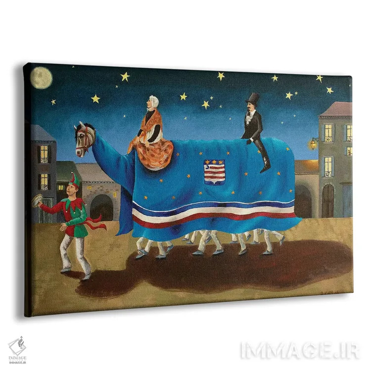 تابلو رقص کره اسب (عنوان فرانسوی) اثر آنتوانت کلی - نمای پرسپکتیو محصول