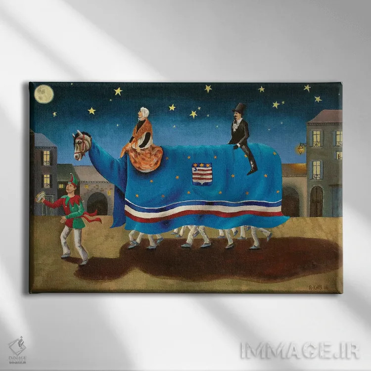 تابلو رقص کره اسب (عنوان فرانسوی) اثر آنتوانت کلی - نمای روبهرو روی دیوار