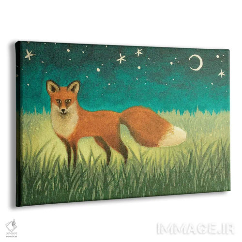 تابلو روباه شب اثر آنتوانت کلی - نمای پرسپکتیو محصول