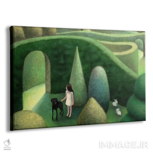 تابلو سگ سیاه اثر آنتوانت کلی - نمای پرسپکتیو محصول