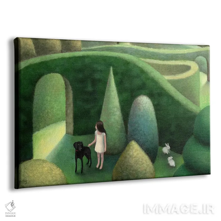 تابلو سگ سیاه اثر آنتوانت کلی - نمای پرسپکتیو محصول