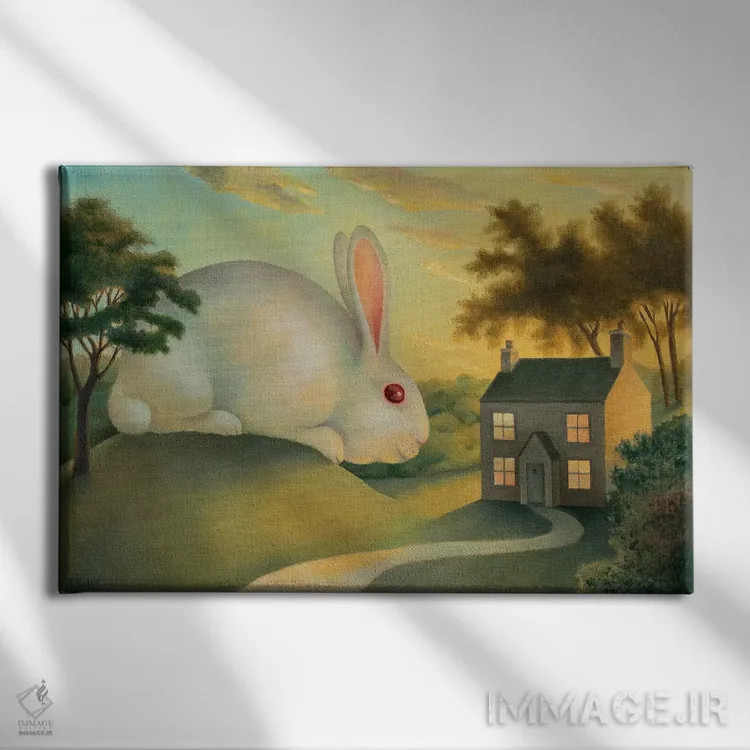 تابلو خرگوش بزرگ مراقب توست اثر آنتوانت کلی - نمای روبهرو روی دیوار
