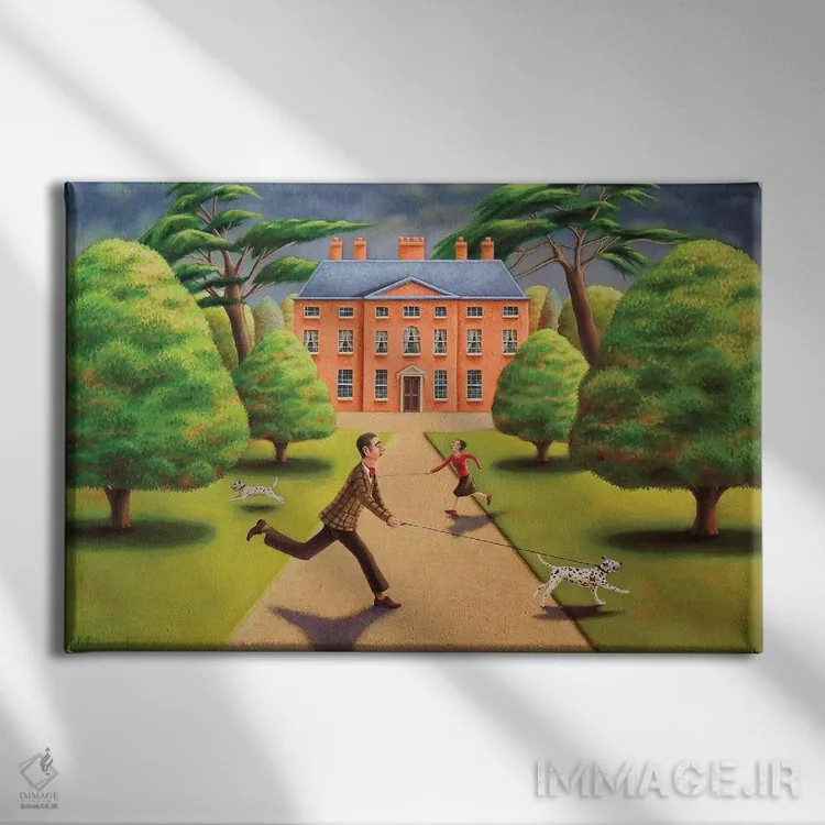 تابلو برخی دیوانهٔ تابستاناند، برخی نه! اثر آنتوانت کلی - نمای روبهرو روی دیوار