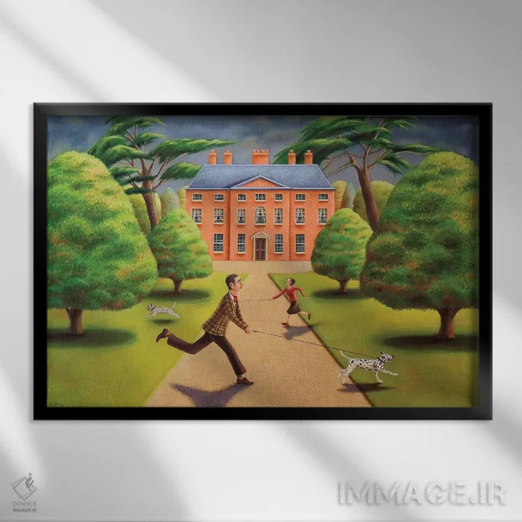 تابلو برخی دیوانهٔ تابستاناند، برخی نه! اثر آنتوانت کلی - نمای قابدار مشکی