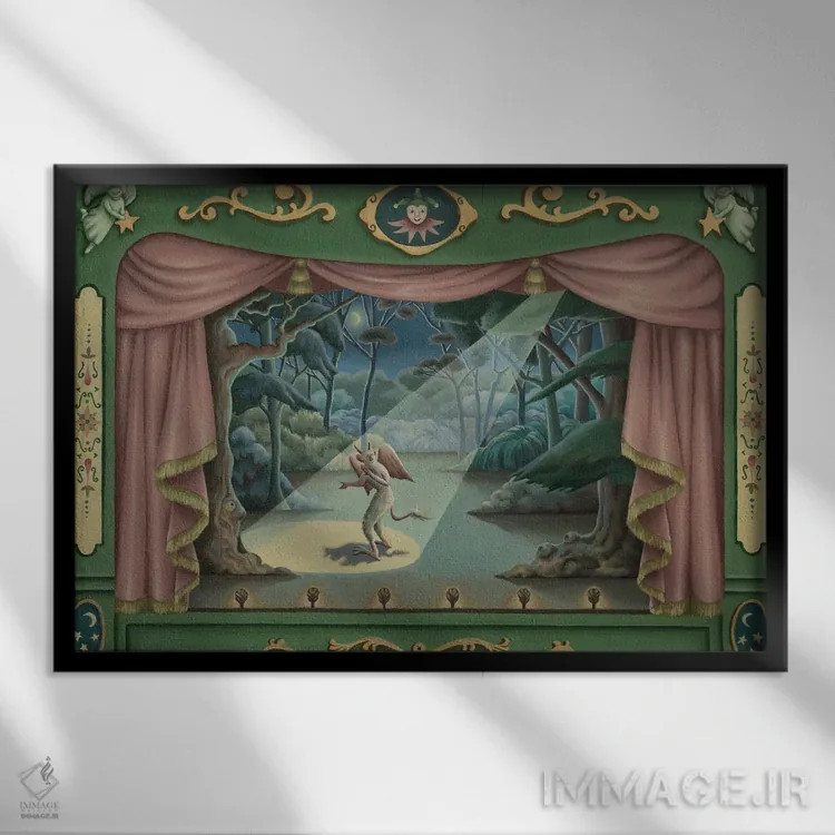 تابلو در حین انجام خلاف دستگیر شده اثر آنتوانت کلی - نمای قابدار مشکی