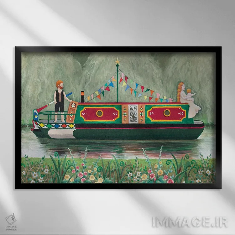 تابلو در کنار کانال اثر آنتوانت کلی - نمای قابدار مشکی