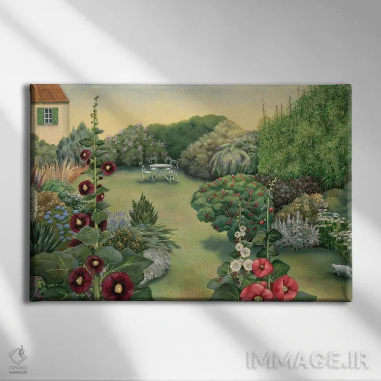 تابلو باغ فرانسوی اثر آنتوانت کلی - نمای روبهرو روی دیوار