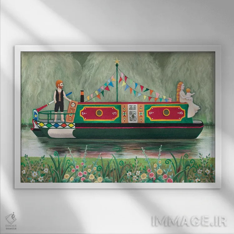 تابلو در کنار کانال اثر آنتوانت کلی - نمای قابدار سفید