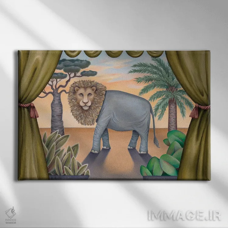 تابلو برایان شیر اثر آنتوانت کلی - نمای روبهرو روی دیوار