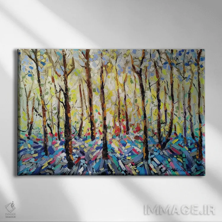 تابلو جنگل زمستانی اثر آلیاکساندرا تسسارسکایا - نمای روبهرو روی دیوار